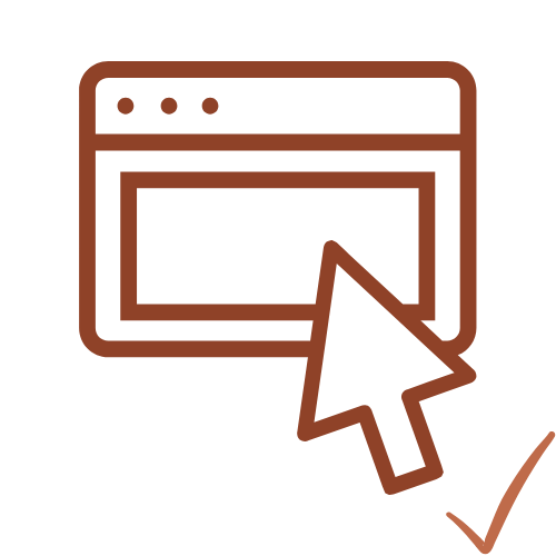 Website page and arrow icon